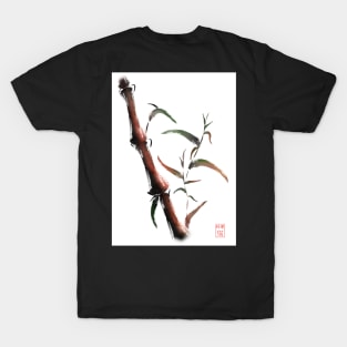 Sumi-e bamboo on a white background T-Shirt